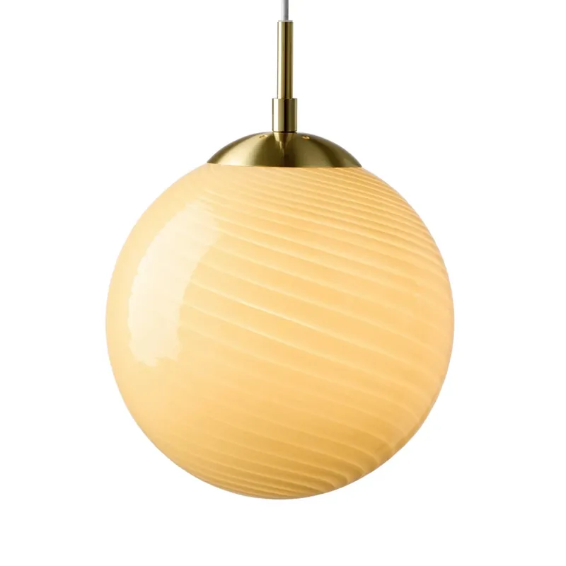 Livrare rapidă Lampă suspendată CANDY BALL crem/alamă veche Ø 25 cm - Halo Design