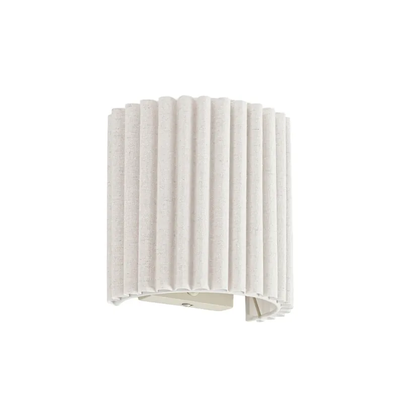 Nu rata Aplică Libbie, înălțime 20 cm, pânză, crem, E27 - Lindby