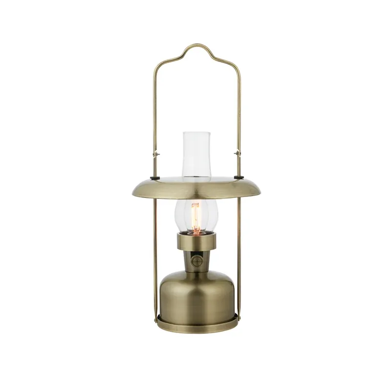 Lampa de masă portabilă cu LED Fanos, alamă, IP44 - Markslöjd Premium