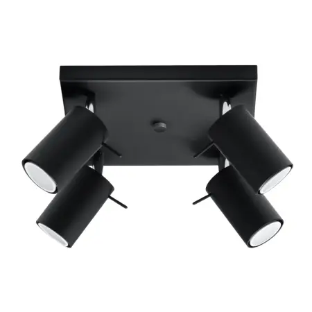 Lustra Ring Negru 25x25x16 cm Premium