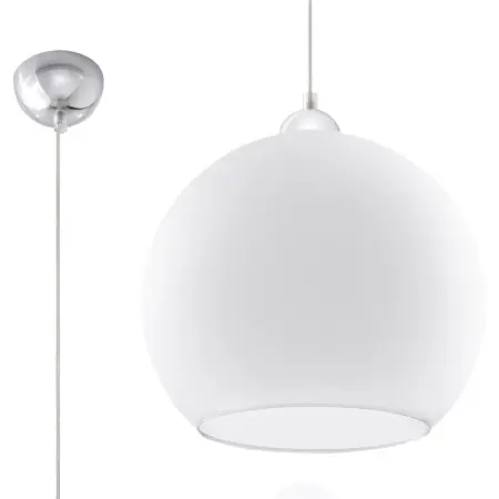 Lustra suspendata Ball Alb 30x30x120 cm Preț redus