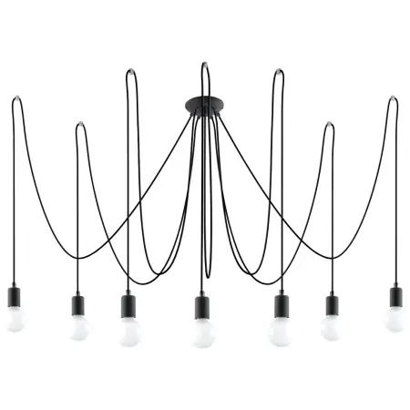 Preț promoțional Candelabru 7 Edison Negru 300x300x150 cm