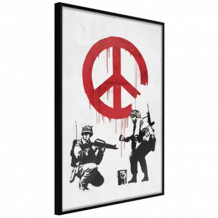 Poster - Banksy CND Soldiers II, cu Ramă neagră, 20x30 cm Plată sigură