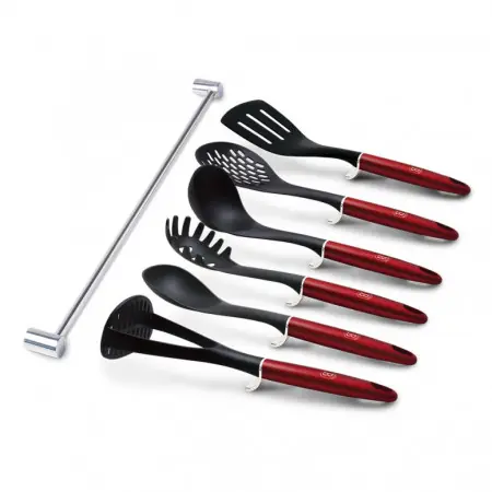 Ustensile pentru Gatit cu Stand, 7 Piese, Burgundy BH/6325 Plată securizată