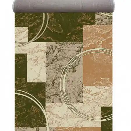 Cel mai vândut Covor Traversa Lotos 15001, Verde 80x500 cm, 1800 gr/mp