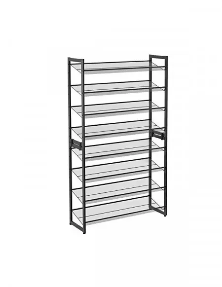 Cel mai vândut Pantofar din metal, Songmics, 8 rafturi, 32 perechi, LMR08B Negru