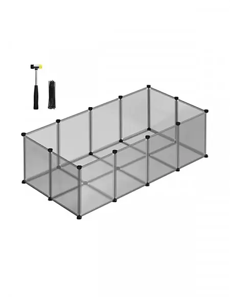 Tarc pentru animale de companie, Songmics, LPC002G01, Gri, 143 x 73 x 46 cm Ofertă specială