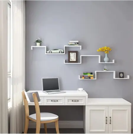 Set 3 Rafturi de perete, Vasagle, LWS40WT, Alb, 30/35/40 cm Cumpără online
