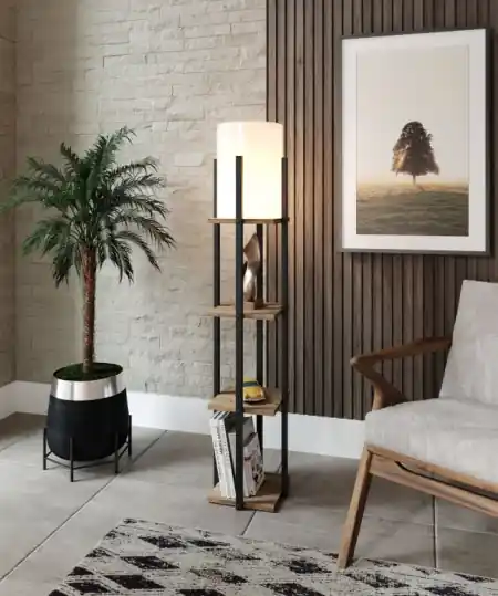 Calitate înaltă Lampadar Nora SRC NaturalNegru