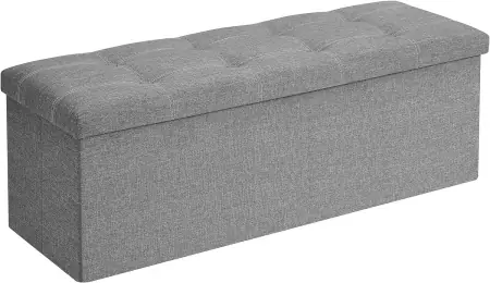 Cel mai vândut Bancheta de depozitare Otoman Songmics Gri deschis 110x38x38 cm