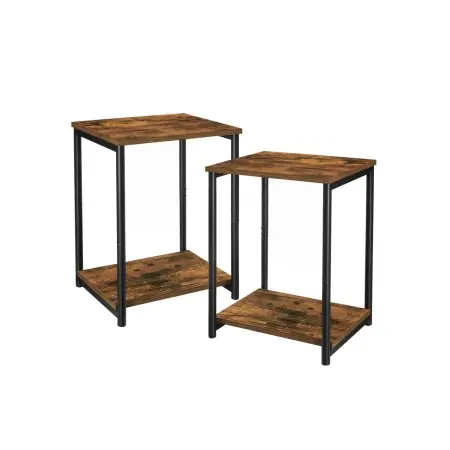 Cumpără online Set 2 masute laterale Vasagle Negru 38.5x30x50 cm
