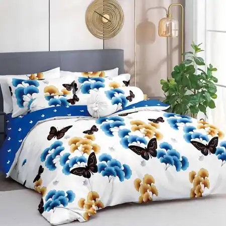 Lenjerie cu Elastic 180x200 Elsa (Bumbac Satinat) Premium