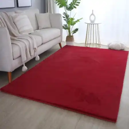 Ieftin Covor Pouffy V1 Rosu 60 x 110cm