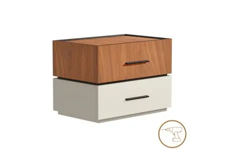 Retur gratuit Noptiera Sonlen MDF nuanta nuc-bej 60x40x44.5 cm