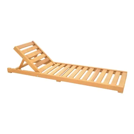 Bestseller Scaun de plaja Specta din lemn de fag solid culoare naturala 60x190x10 cm