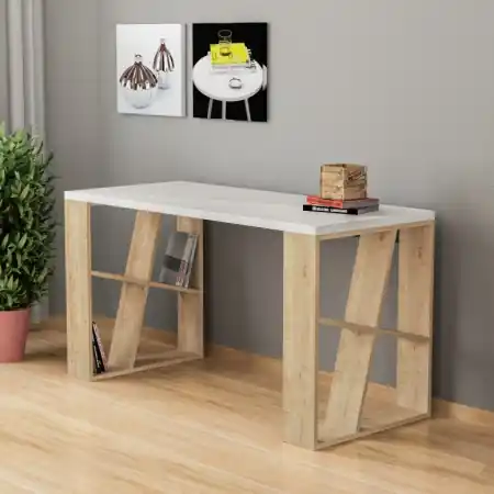 Birou Honey Alb-Oak Promoție