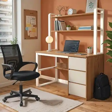 Set mobilier birou 2 buc Focus Stejar 120x50x147 cm Cumpărături sigure