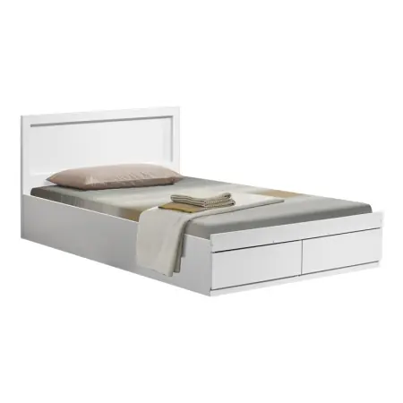 Bestseller Pat cu sertar depozitare Olympus Alb 105x205x80 cm