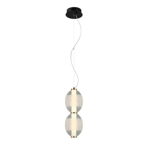 Preț mic Pendul Rinot Transparent, Negru 1xLED