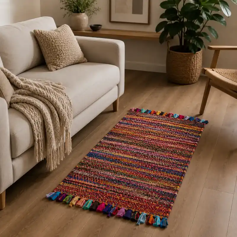 Covor iută Bolero Homs, caramiziu, 80X140 cm, 10305 Nu rata