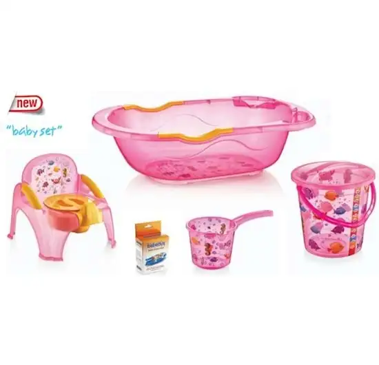 Set baita copii, Baby Homs, cadoul ideal pentru botez, roz, PVC Ofertă de sezon