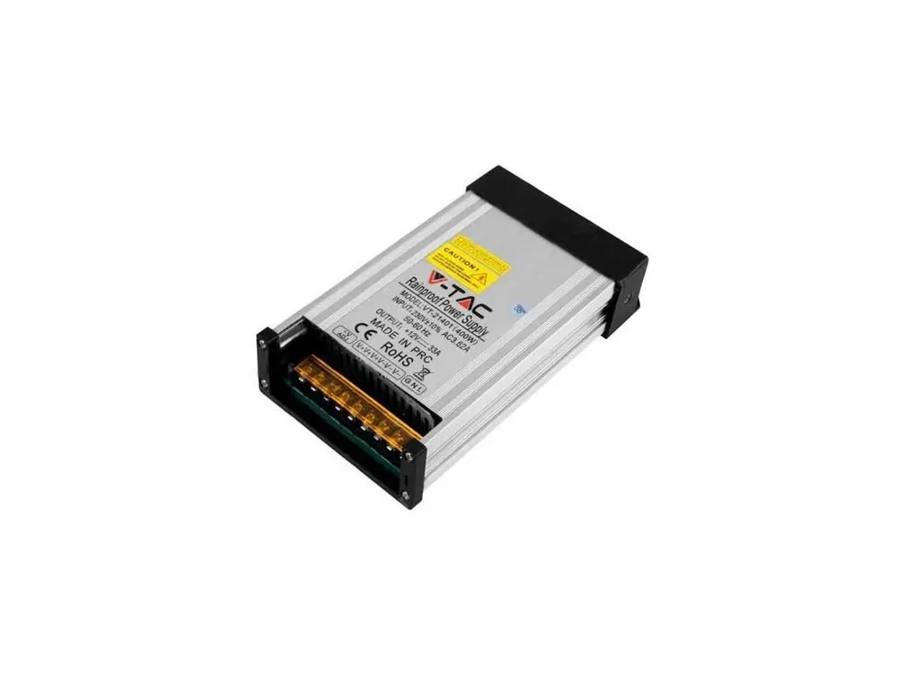 Adaptor de alimentare metalic pentru benzi LED 400W/33,33A, 12V, IP45 Ofertă exclusivă
