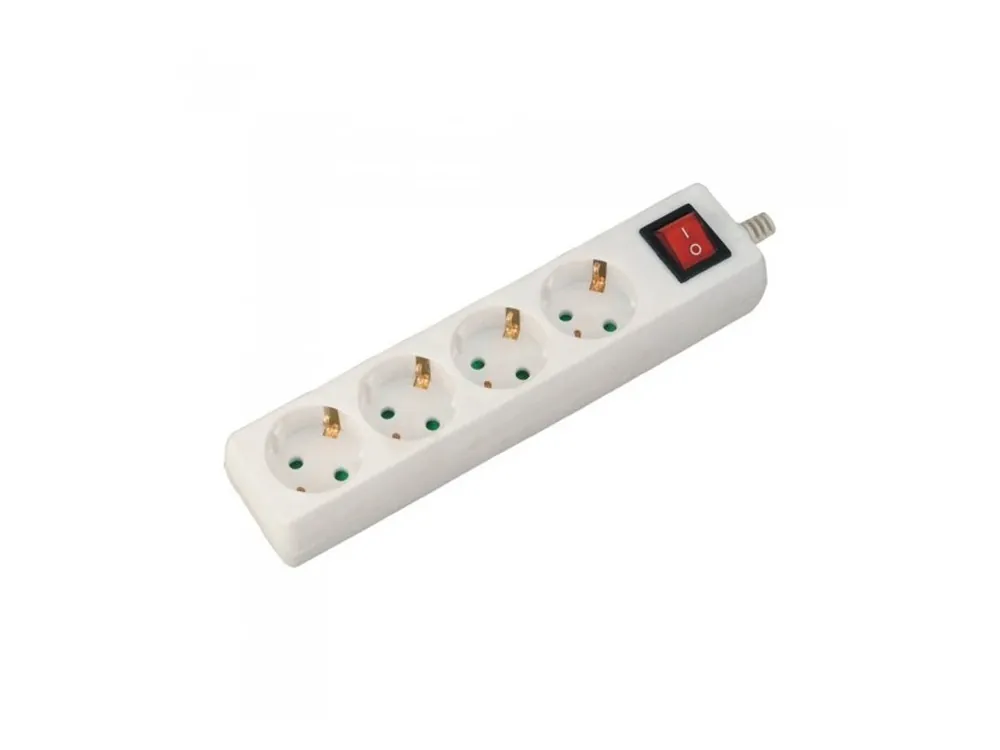 Bestseller Cablu prelungitor, 4 prize, comutator, 5m, 16A, 3G1.5mm2, alb