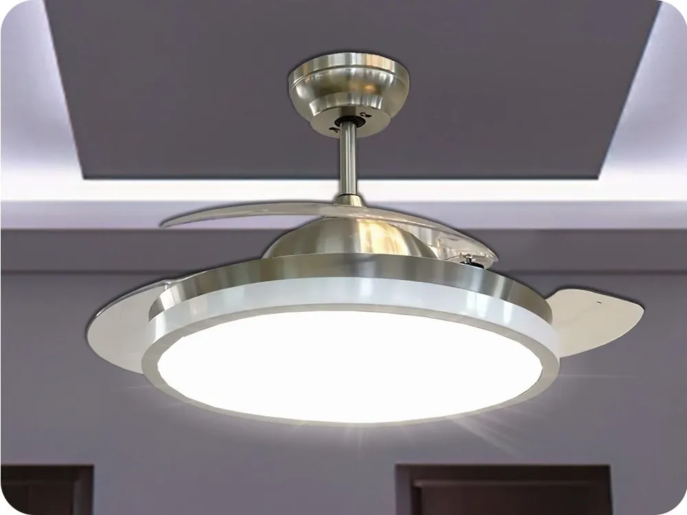 Ventilator de tavan 30W cu lumina LED cu telecomanda CCT, 3 pale Reducere de preț
