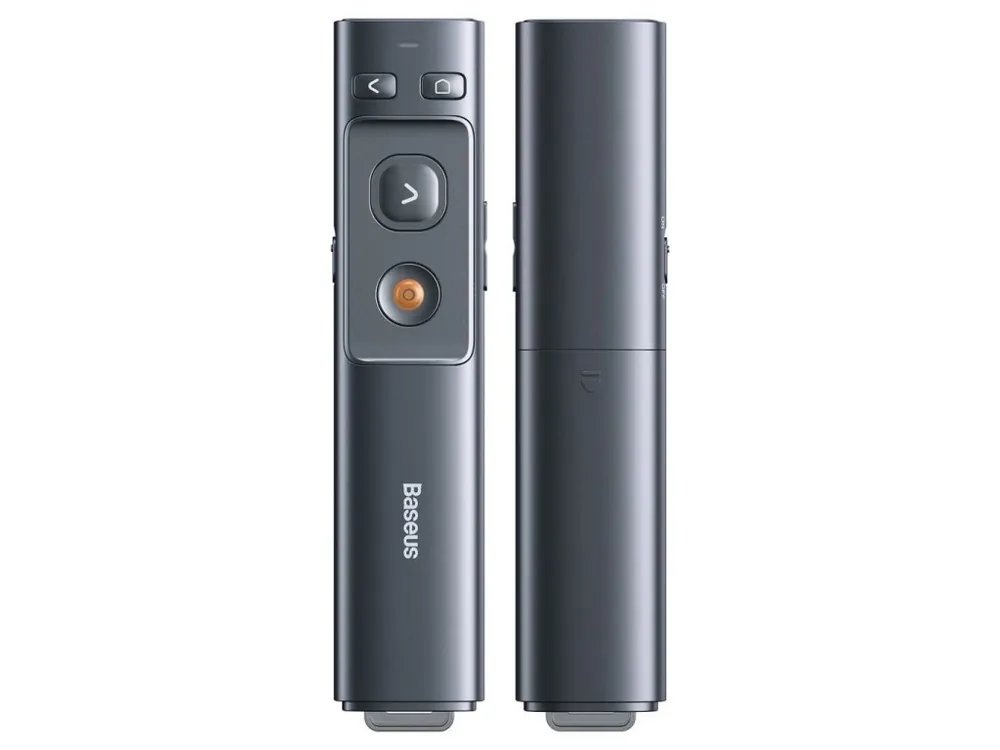 Telecomandă de prezentare multifuncțională Baseus Orange Dot cu indicator laser, gri [022482] Lichidare de stoc