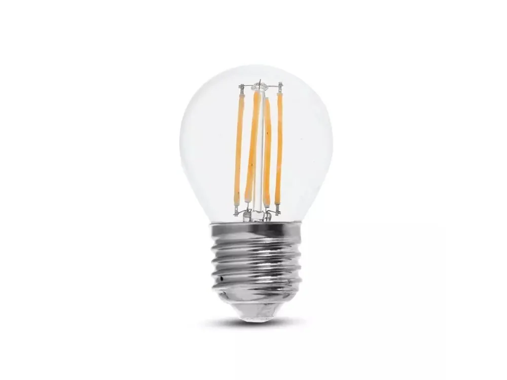 Cel mai bun preț Bec LED E27 cu filament 6W, 800lm, G45