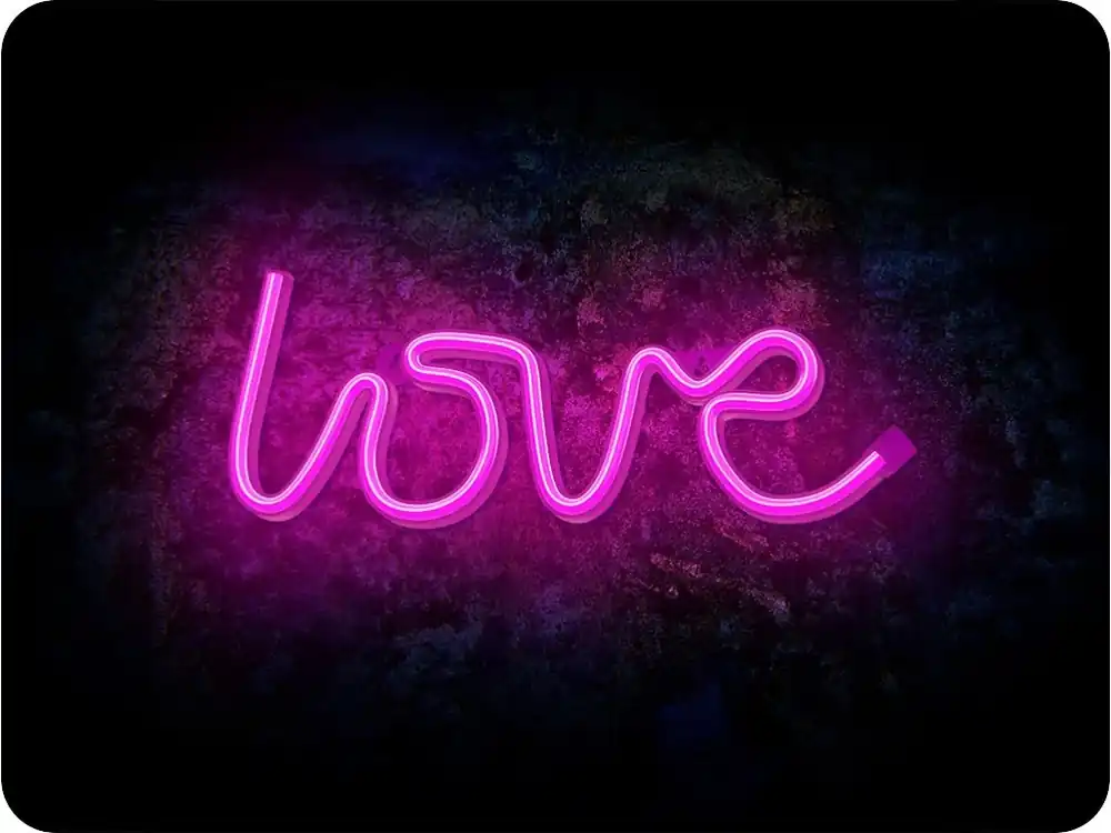 Decor LED Neon Forever Light - LOVE, roz, 3xAA/USB [RTV100208] Plată securizată