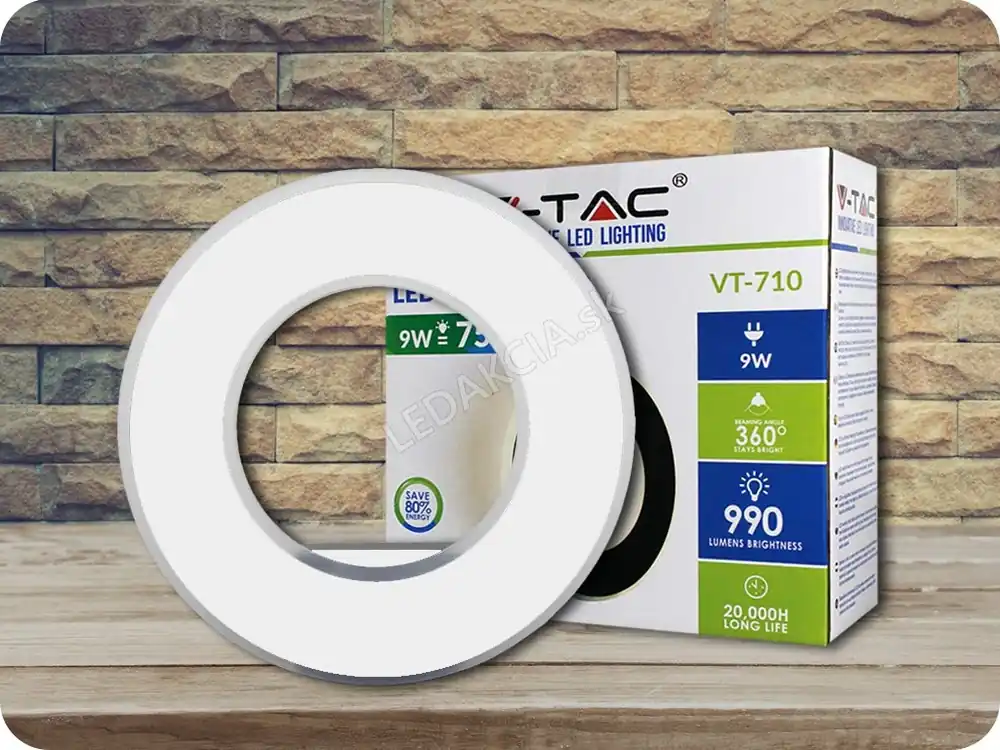 Aplic Led 9W, Alb, Rotund Discount