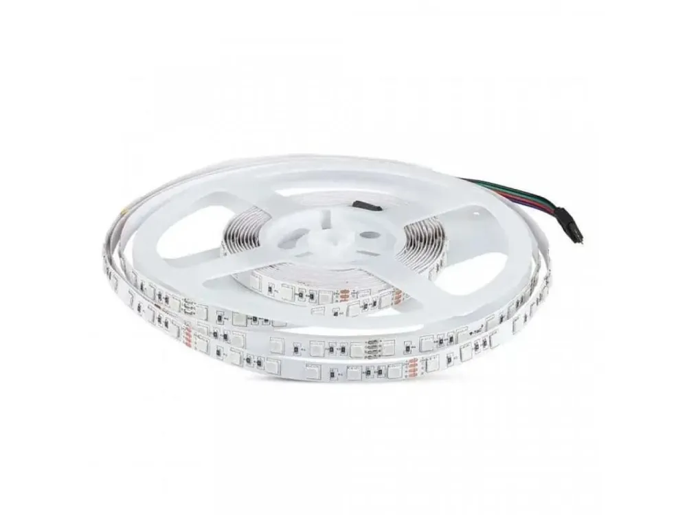 Cel mai vândut Banda LED de interior RGB 24V, 7W/m, 140lm/m, 60LED/m, IP20