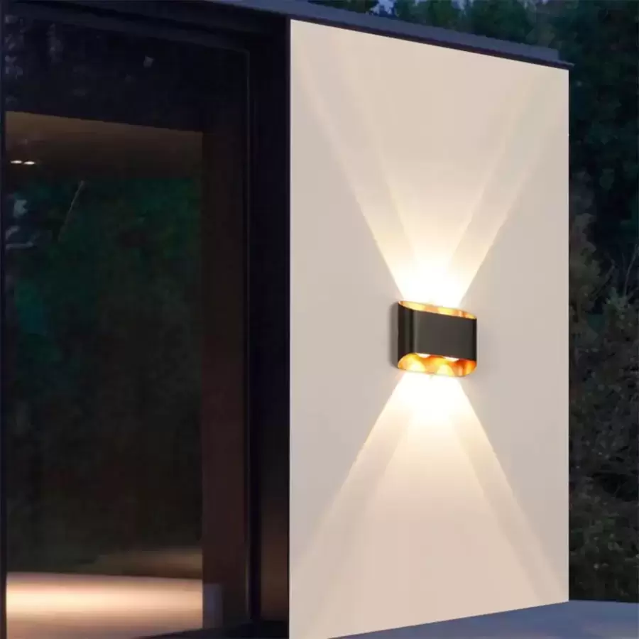 Aplica LED Exterior Ellis 4W Auriu Negru Reducere