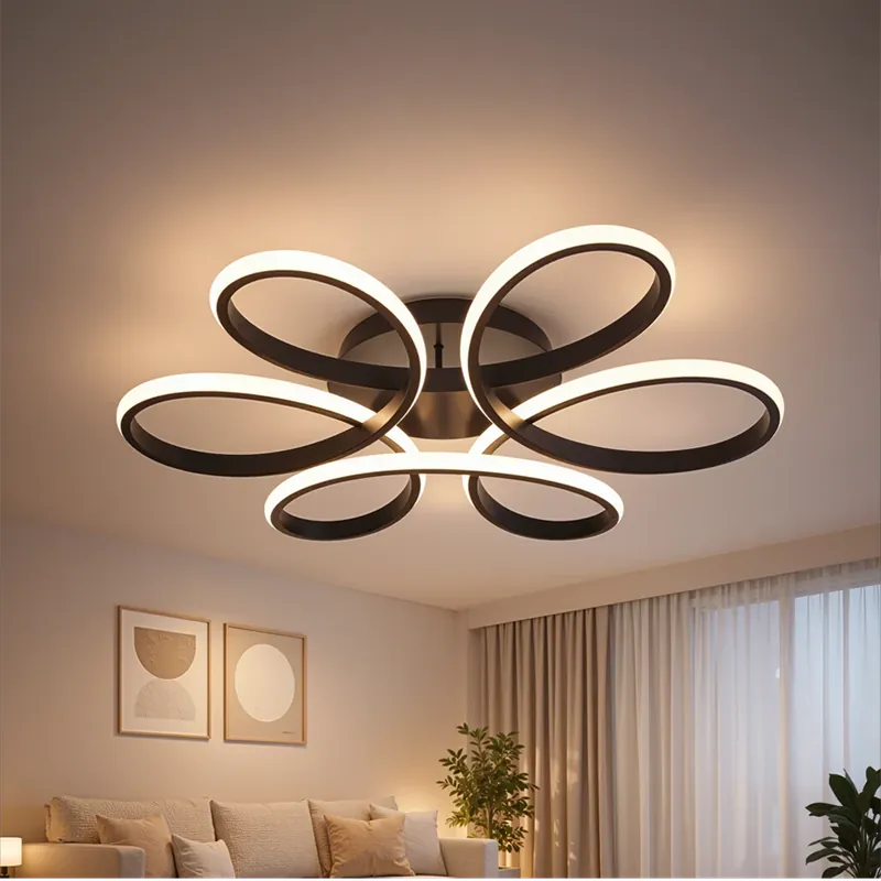 Ultima șansă Lustra LED cu telecomanda HELIX 63W, lumina Rece/Calda/Neutra, Dimabila, Negru