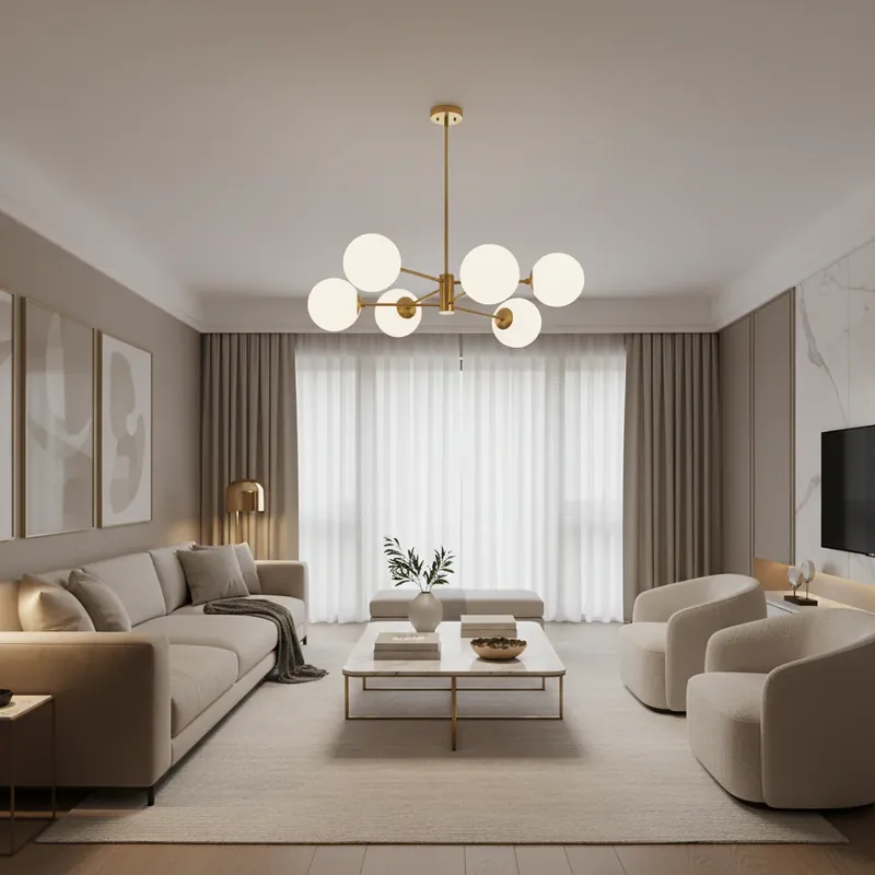 Retur gratuit Lustra Suspendata LOFT, 6x E27, Auriu