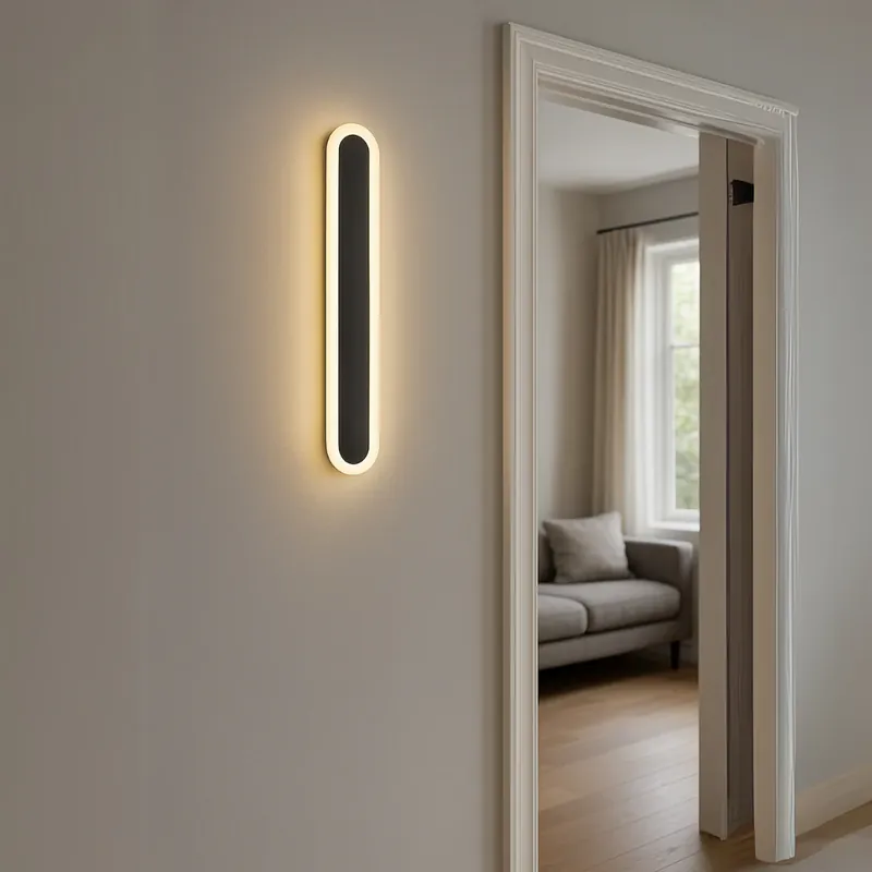 Vezi acum Aplica LED de Exterior SUHA, Lungime 70cm, 10W, IP65, Metal, Liniar, Negru