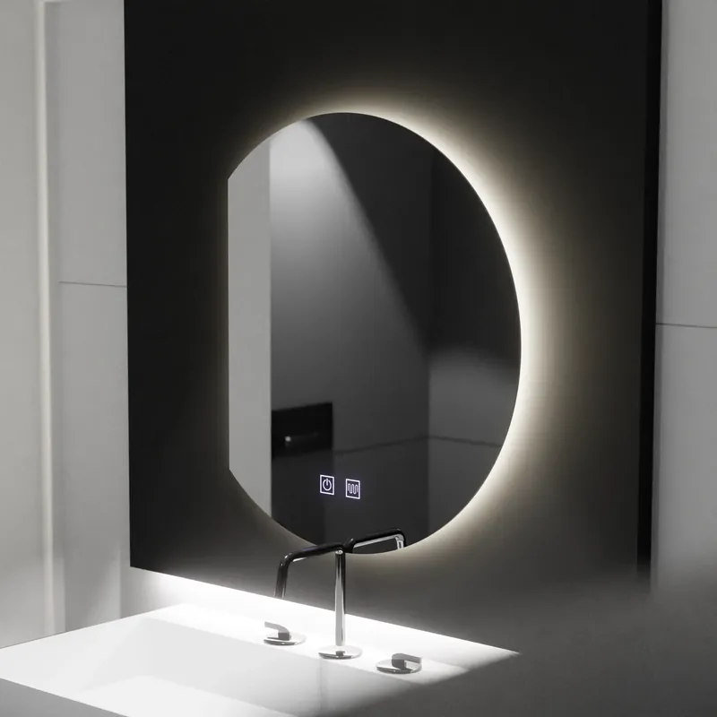Noutate Oglinda LED Semiluna 54x60, Arcana Touch, Sistem Dezaburire, Dimabila