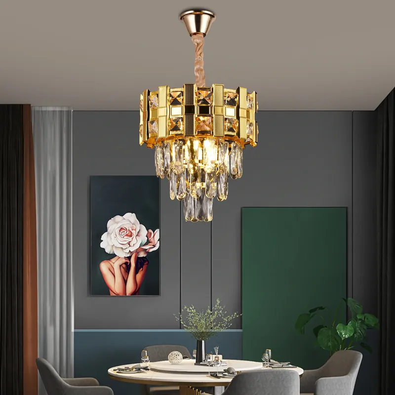 Candelabru Cristal BRAN Petito 3xE14, Diametru 30cm, Auriu Lucios, Inaltime Reglabila Discount