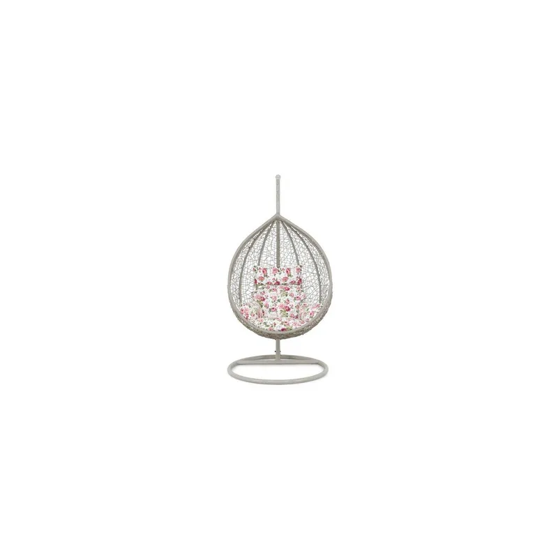 Noutate Leagan balansoar gradina din poliratan, M BOWL, L 94 x l 95 x H 190, gri