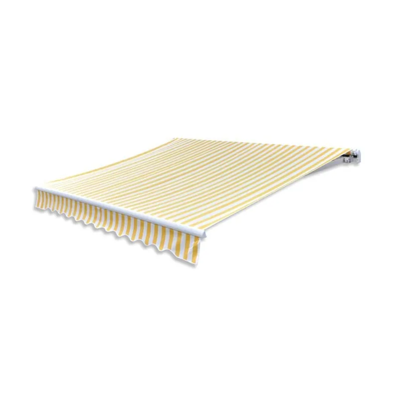 Livrare expres Copertina pliabila, actionare manuala, 300 cm, galben/alb