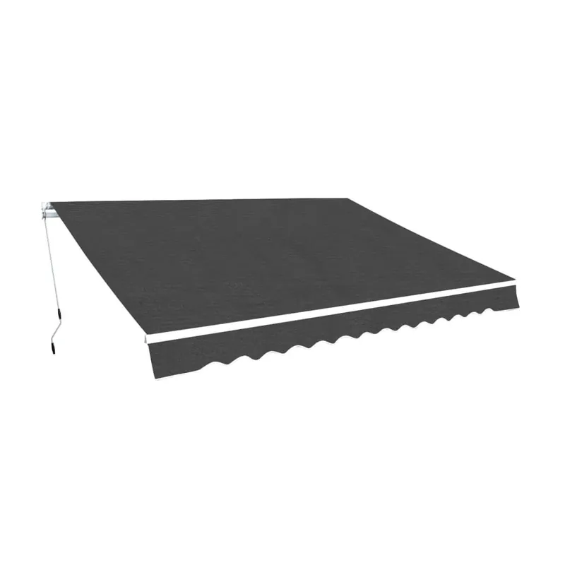 Copertina pliabila cu actionare manuala, 450 cm, antracit Premium