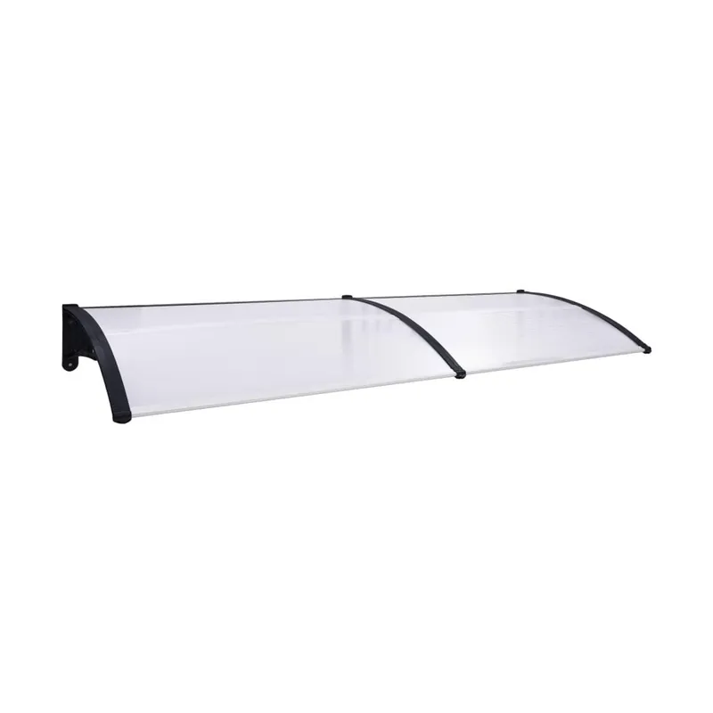Calitate înaltă Copertina de usa, negru si transparent, 240 x 80 cm, pc