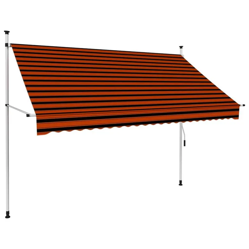 Cel mai vândut Copertina retractabila manual, portocaliu si maro, 250 cm