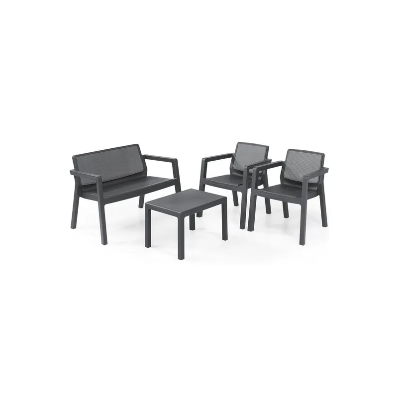 Cel mai vândut Set mobilier de gradina Emily Patio, gri