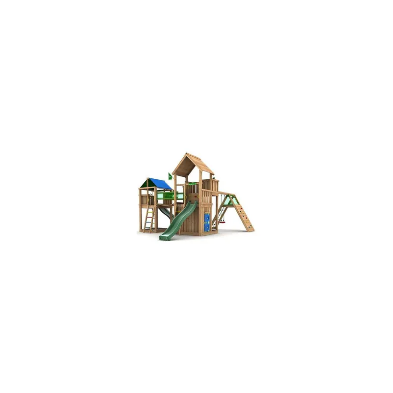 Complex de joaca din lemn cu pod MEGA 2 JUNGLE GYM Bestseller