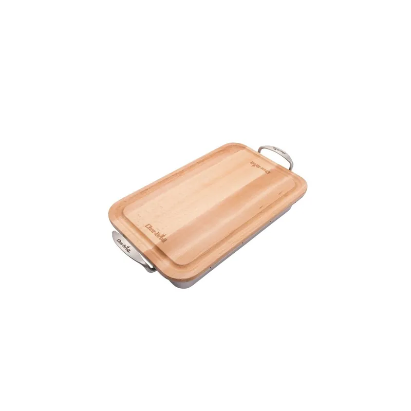 Super ofertă Tava din inox cu tocator de lemn Char-Broil 140014