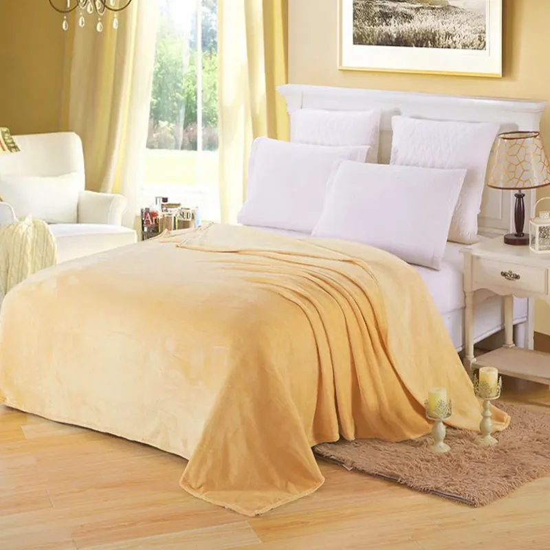 Doar azi Patura Pufoasa Cocolino (200x230 cm) - Crem Ocru Uni - PCU_T017B