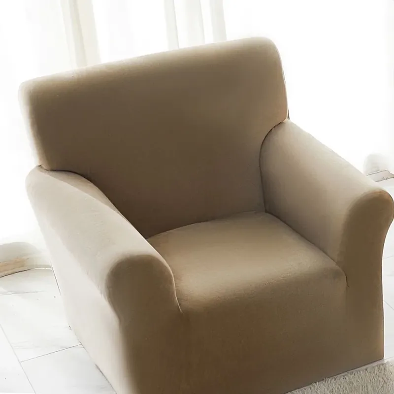 Husa de Fotoliu din Catifea - Cappuccino - HCCJS014 Disponibil imediat
