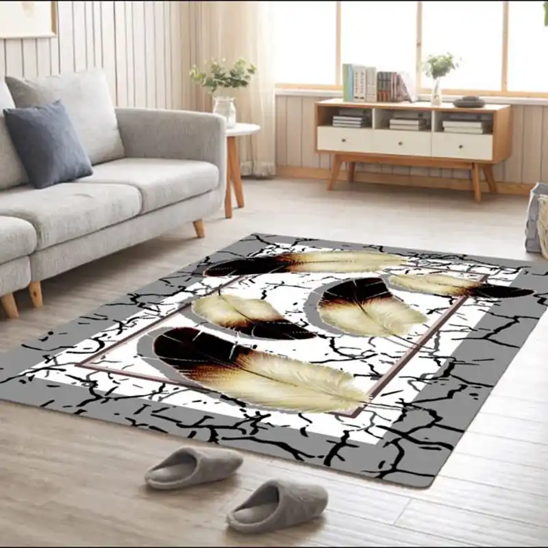 Covor Antiderapant pentru Dormitor 120x180 cm - Pene - CVHD072_120x180_CVH Cel mai bun preț